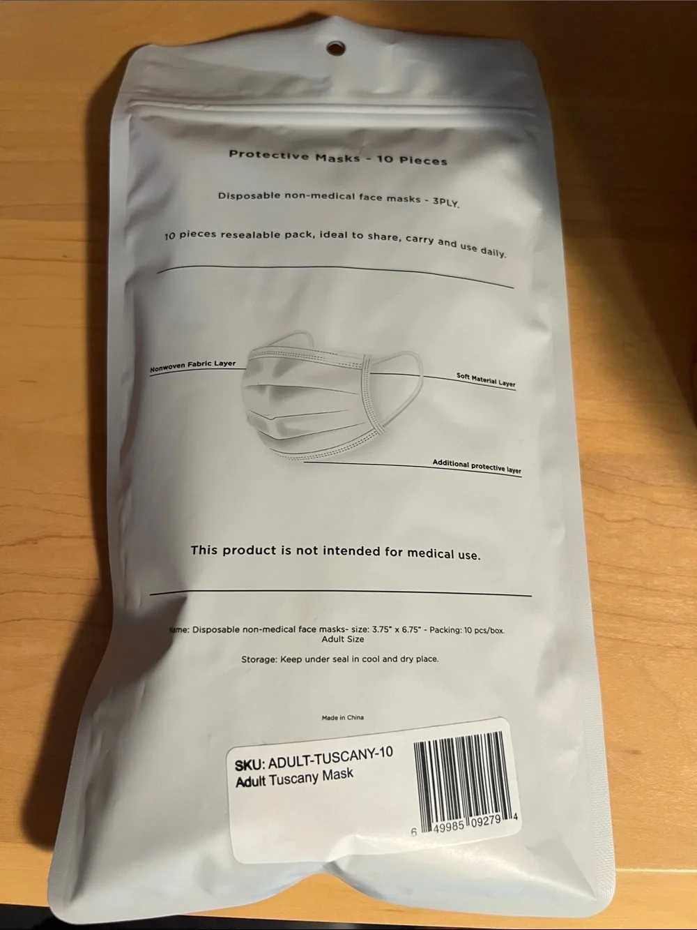 10 Disposable face masks in neutral - everyday comfort